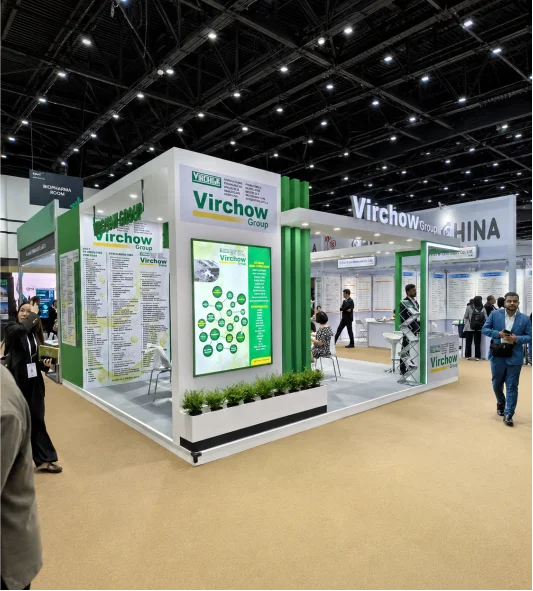Custom exhibition stand designed and built by Stall Designs in China