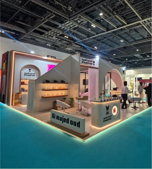 Custom exhibition stand designed and built by Stall Designs in Frankfurt
