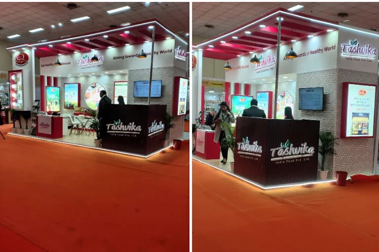exhibition booth builder Malaysia setting up trade show booth at MITEC