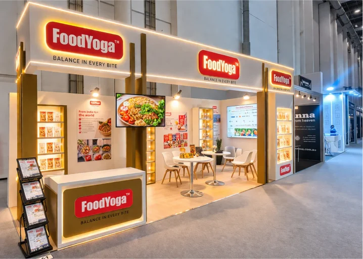 Custom booth fabrication for Anuga FoodTec India 2026 at NESCO Mumbai