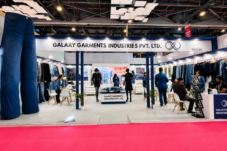 Custom exhibition stand installation at Messe Frankfurt