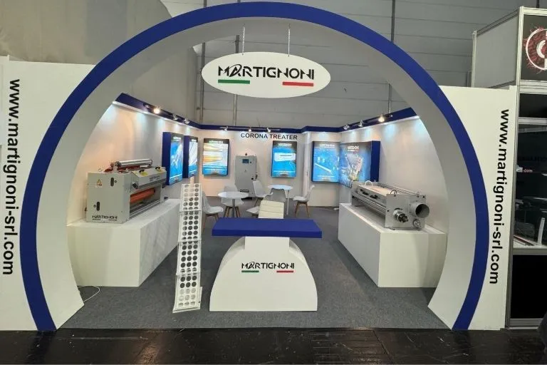 Exhibition stand construction process in Vietnam trade show hall