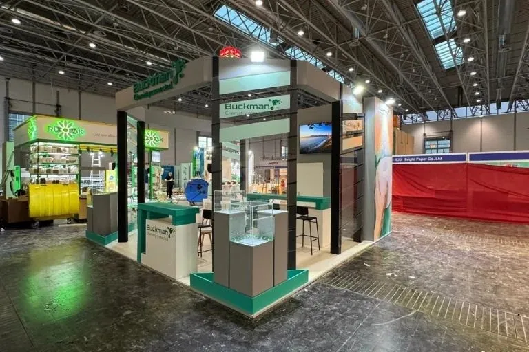 Stall Designs exhibition stand design for POWTECH TECHNOPHARM Germany