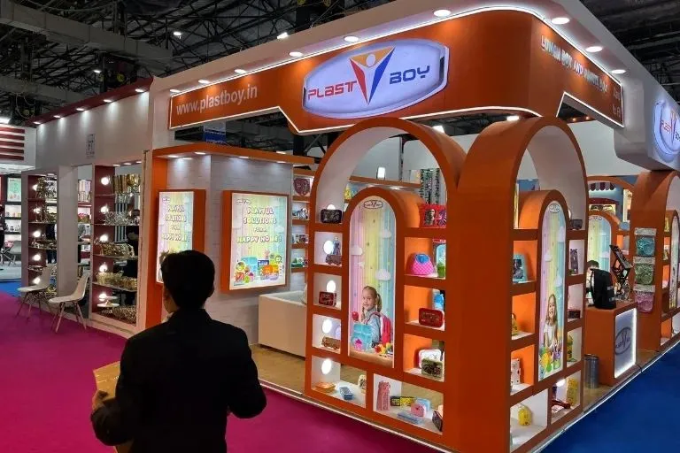 Exhibition stand design for seasonal decoration brand at Christmasworld