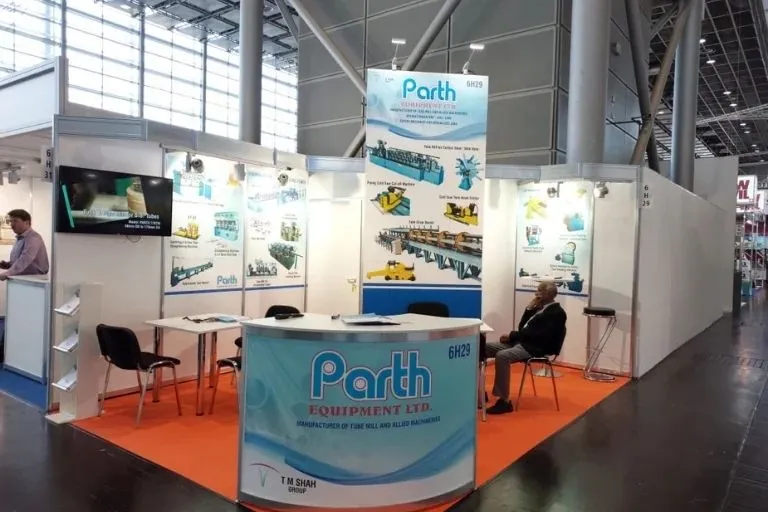 Exhibition stand fabrication and branding services at HITEX Exhibition Centre
