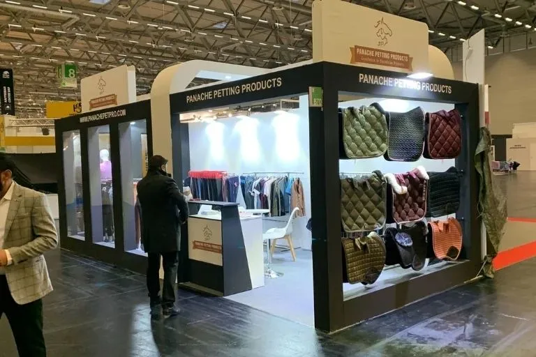 Custom trade show booth with professional finish