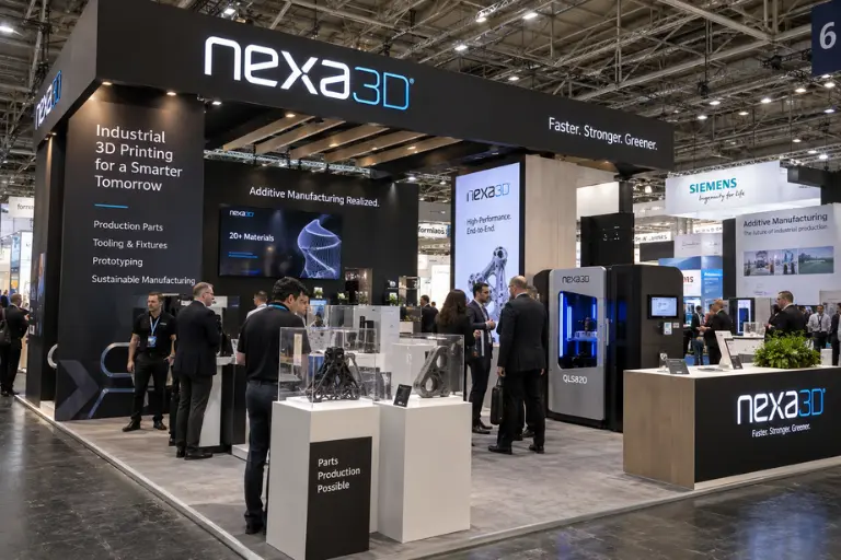 Custom exhibition stand for additive manufacturing company