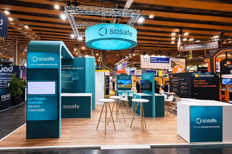 Technology exhibition booth design for GITEX Dubai