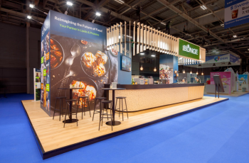 Turnkey booth setup for beverage technology at Drinktec 2025.