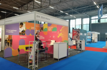 Turnkey booth setup for tobacco product trade fair in Germany.