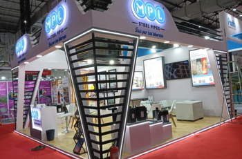 Custom exhibition booth for India Energy Storage Week 2025 featuring lifestyle and gift products