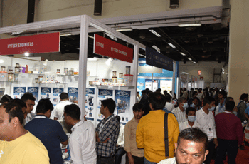 Booth featuring HVAC equipment with modern design and interactive displays at PLASTASIA 2025.